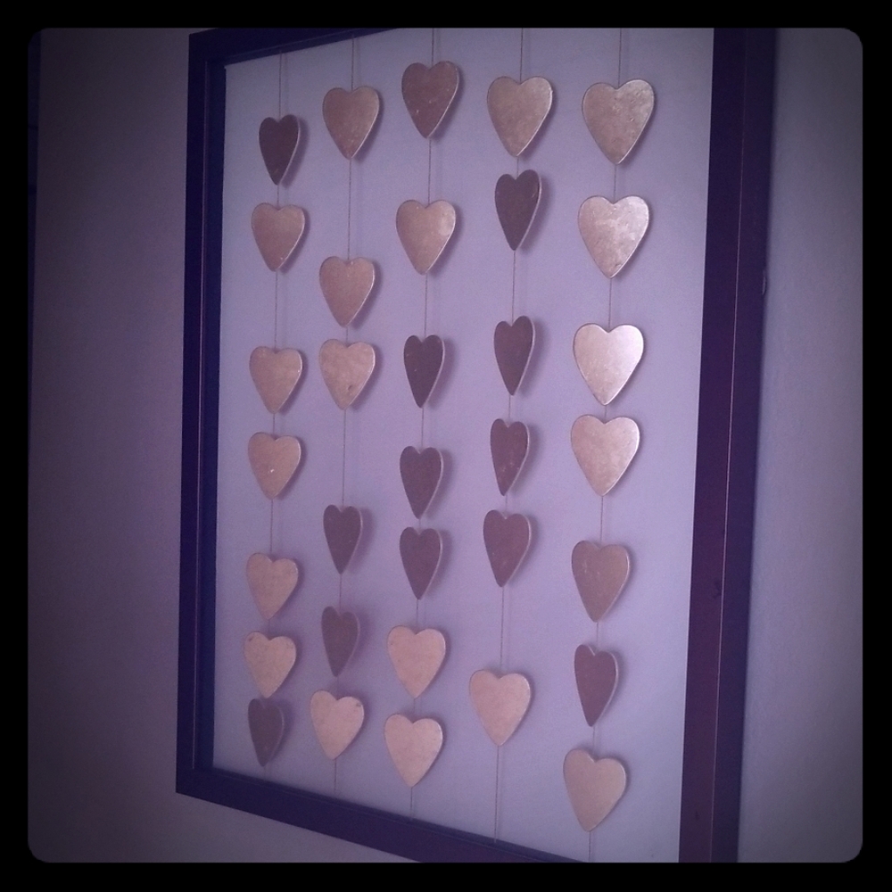 Gold hearts picture